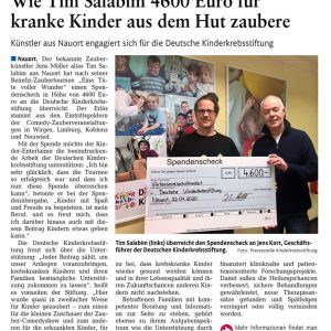 Zeitungsartikel in der Westerwälder-Zeitung