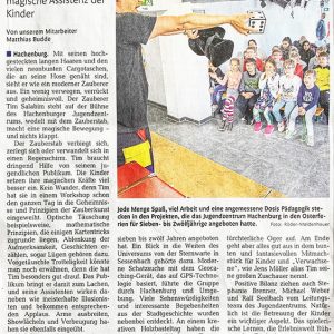 Zeitungsartikel in der Westerwälder-Zeitung